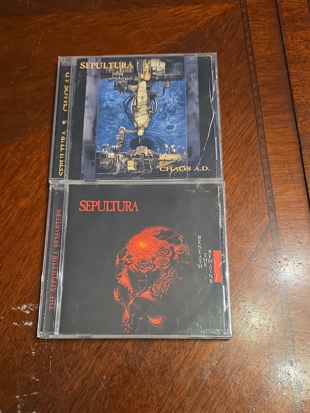 Sepultura CD Lot - Chaos A.D. & Beneath Remains (Black/Red/Blue)